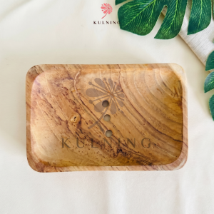 Tray Sabun Kayu Mahoni Cekung Premium